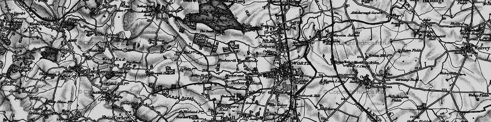Old map of Bedworth Woodlands in 1899