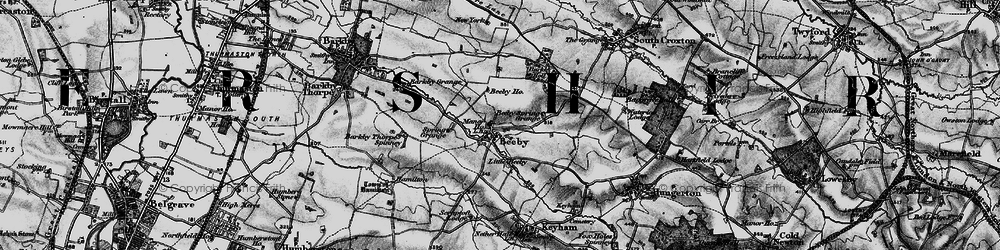 Old map of Beeby Grange in 1899