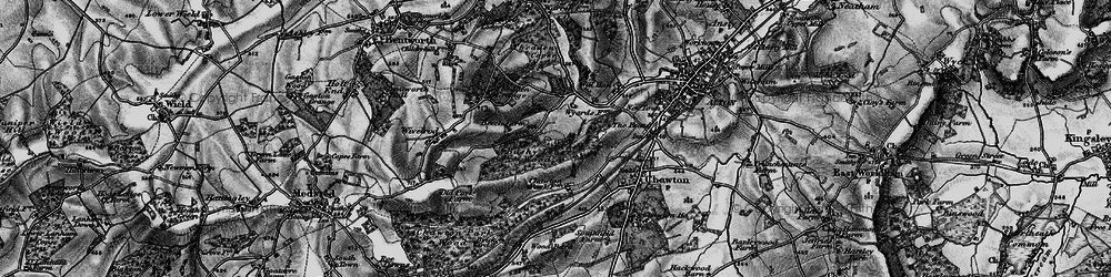 Old map of Ackender Wood in 1895