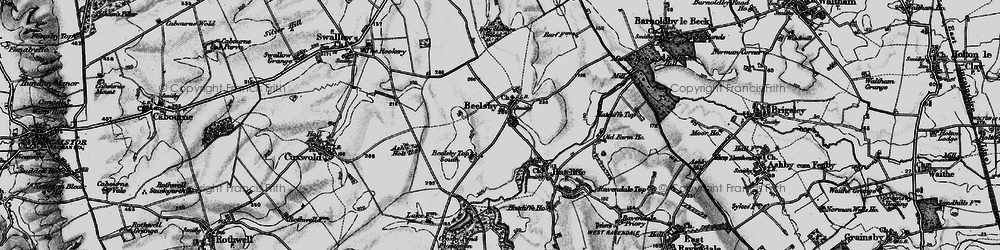 Old map of Beelsby in 1899