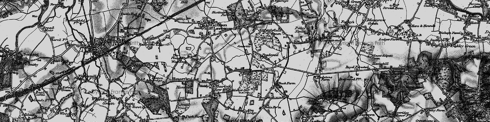 Old map of Buck Farm Ho in 1895