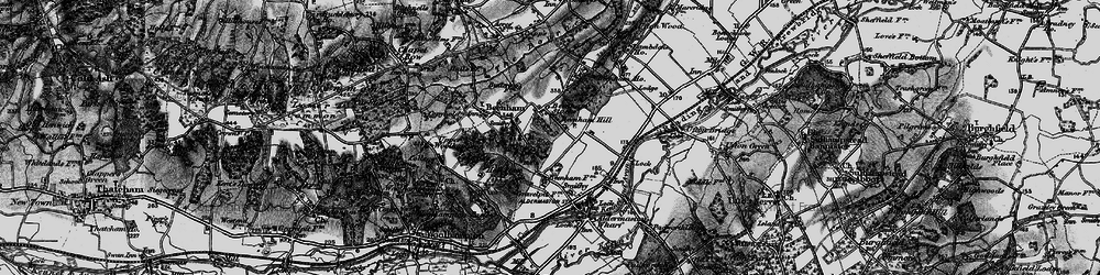 Old map of Beenham Hill in 1895