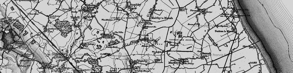 Old map of Beesby in 1899