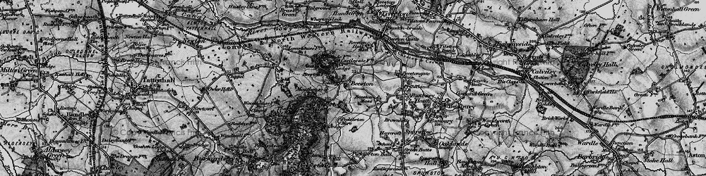 Old map of Beeston in 1897