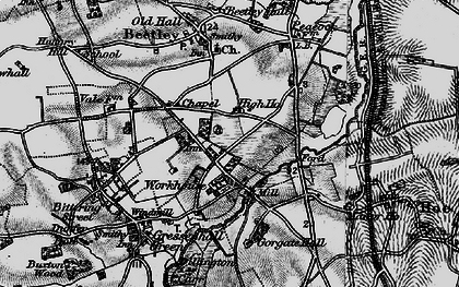 Old map of Beetley in 1898