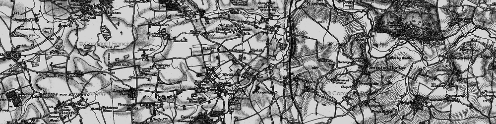Old map of Beetley Hall in 1898