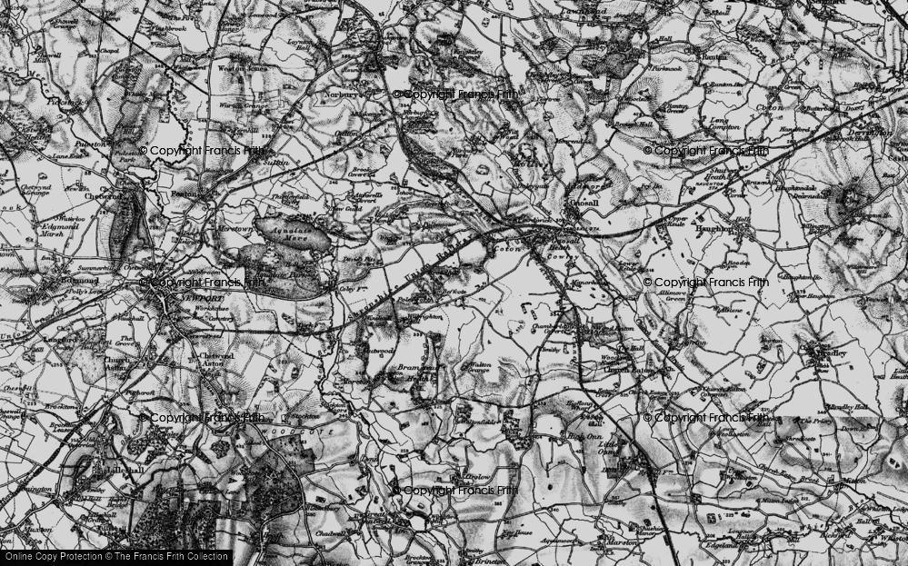 Old Map of Historic Map covering Broadhill in 1897