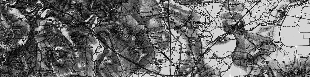 Old map of Begbroke in 1895