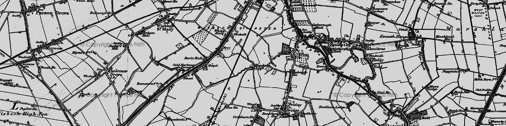 Old map of Begdale in 1898