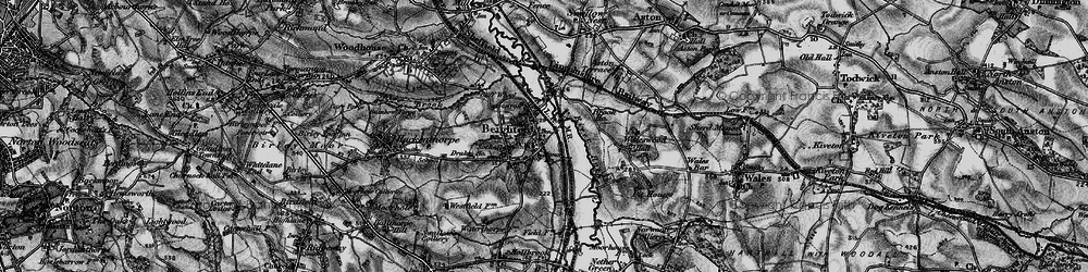 Old map of Beighton in 1896