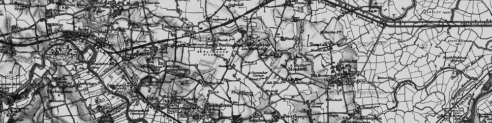 Old map of Beighton in 1898