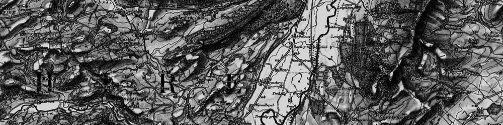 Old map of Belan in 1899