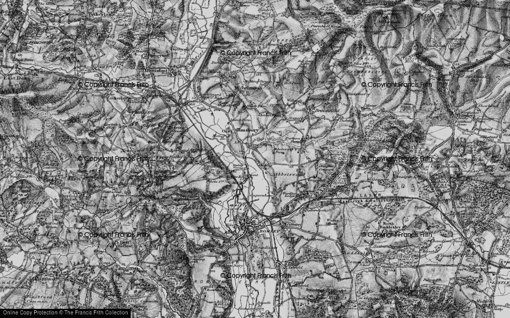 Old Map of Historic Map covering Abbotswood in 1895