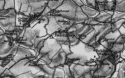Old map of Belchamp Otten in 1895