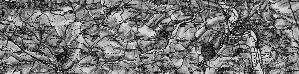 Old map of Belchamp Walter in 1895
