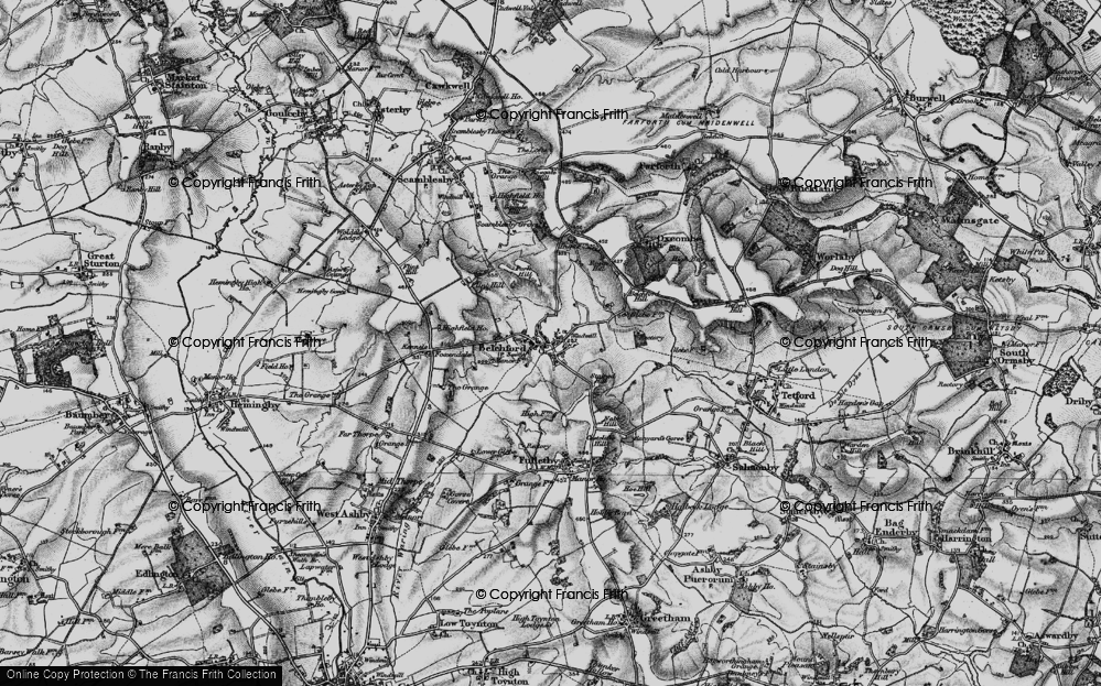 Old Map of Historic Map covering Belchford Hill in 1899