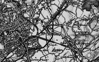 Old map of Belfield in 1896