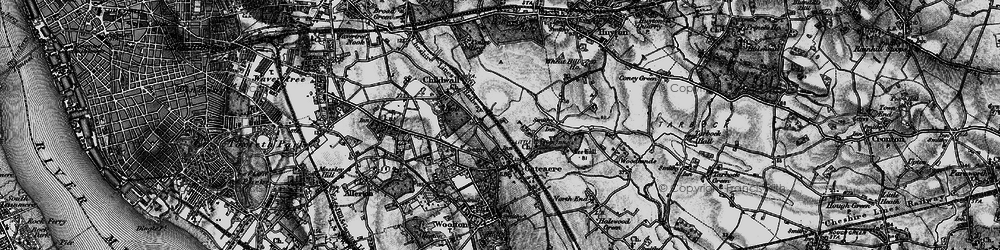 Old map of Belle Vale in 1896