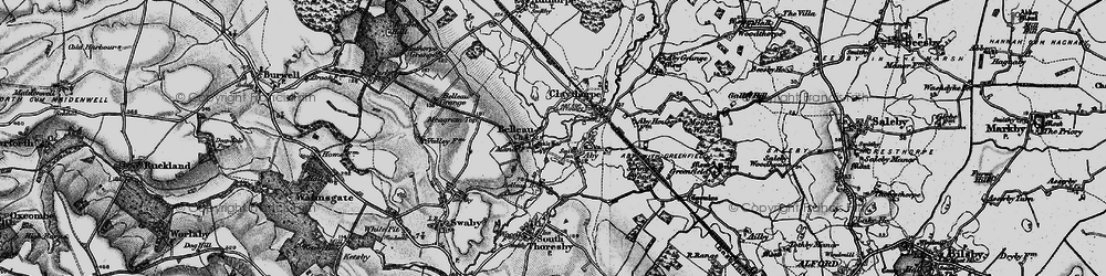 Old map of Belleau in 1899