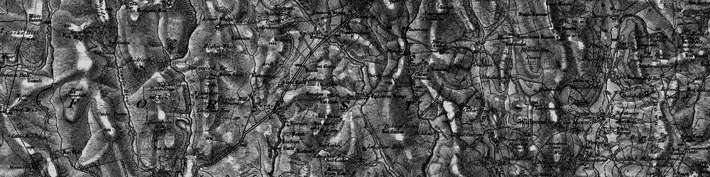 Old map of Bellever Tor in 1898