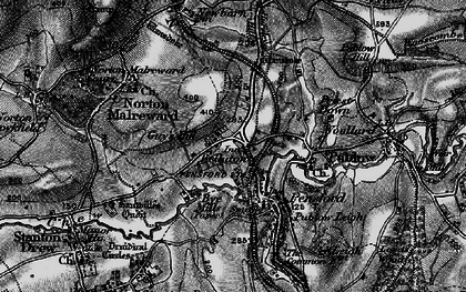 Old map of Belluton in 1898