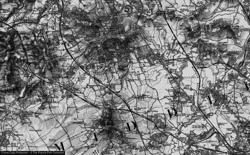 Old Map of Belmont, 1896 in 1896