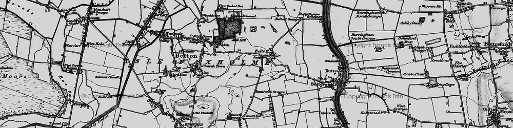 Old map of Beltoft in 1895
