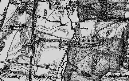 Old map of Belton in 1895