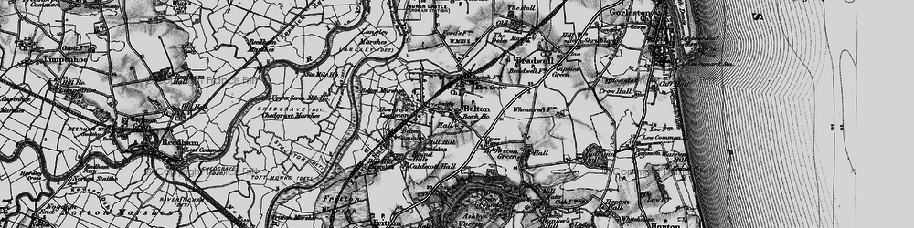 Old map of Belton Common in 1898