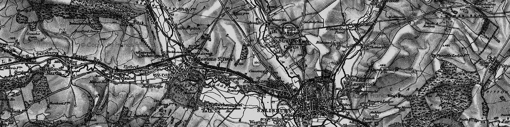 Old map of Bemerton Heath in 1895