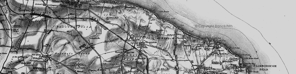 Old map of Bempton Cliffs in 1897