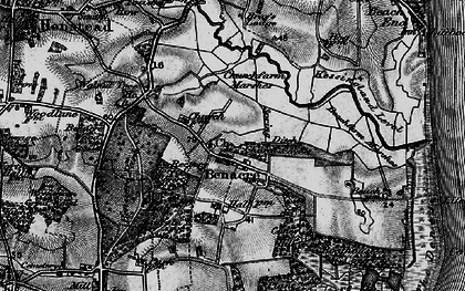 Old map of Benacre Park in 1898
