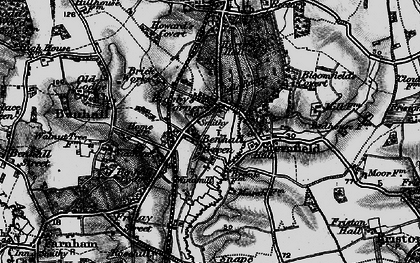 Old map of Benhall Green in 1898