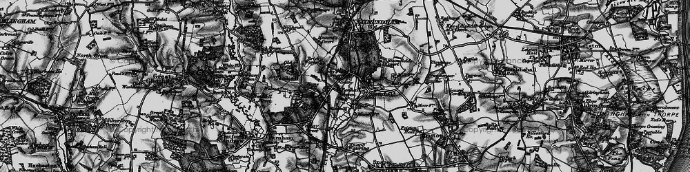 Old map of Benhall Green in 1898