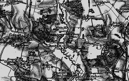 Old map of Benhall Place in 1898