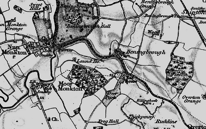 Old map of Beningbrough Grange in 1898
