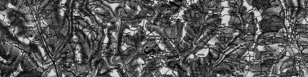 Old map of Benington in 1896