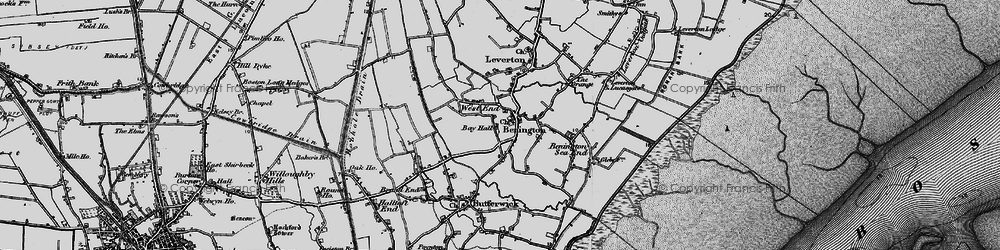 Old map of Benington in 1898