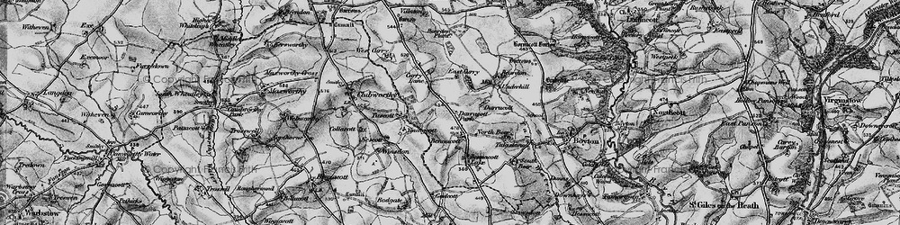 Old map of Bennacott in 1895