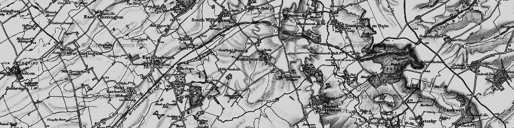 Old map of Benniworth in 1899