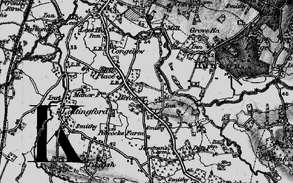 Old map of Benover in 1895