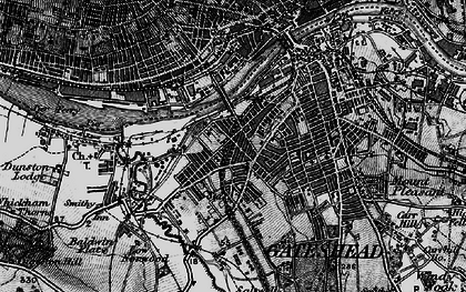 Old map of Bensham in 1898