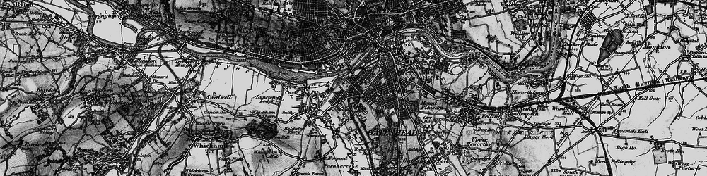 Old map of Bensham in 1898