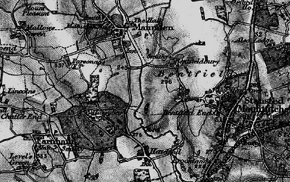 Old map of Bentfield Bury in 1896