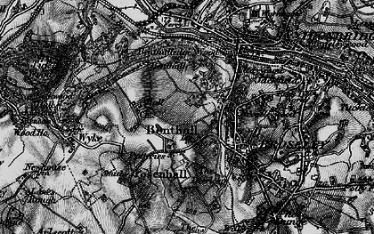 Old map of Benthall in 1899