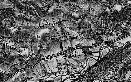 Old map of Bentley in 1895