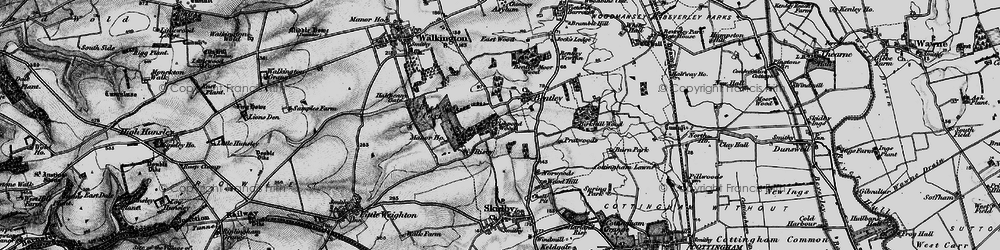 Old map of Bentley in 1898