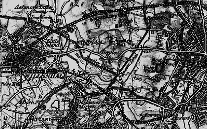 Old map of Bentley in 1899