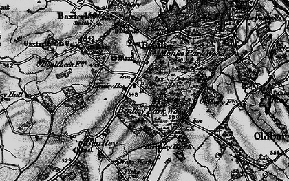 Old map of Bentley Park Wood in 1899