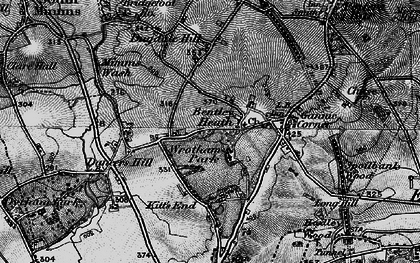 Old map of Bentley Heath in 1896